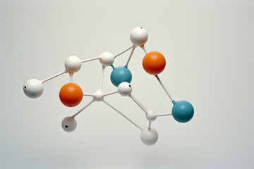Minimalist scheme depicting molecular bonding, suitable for chemistry and biochemistry papers.