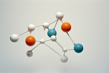 Obraz premium Minimalist scheme depicting molecular bonding, suitable for chemistry and biochemistry papers.