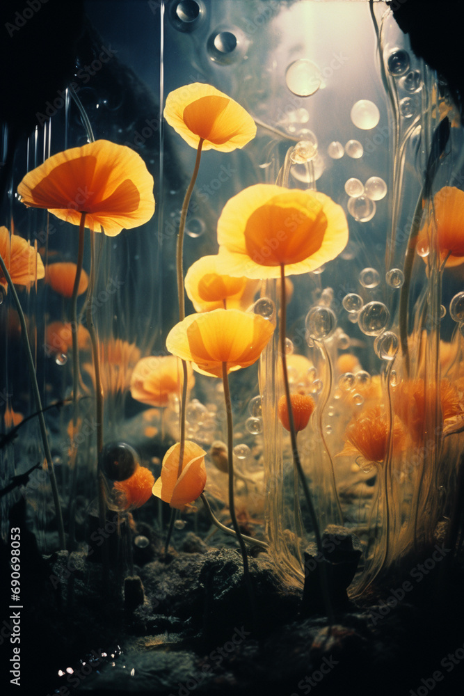 Poster Abstract elegance in the emanation of an eerie and dangerous presence within the flora.