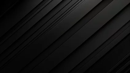 Deurstickers 黒色の壁のパネルのテクスチャの背景画像,Black Wall Panel Texture Background Image,Generative AI  © lime