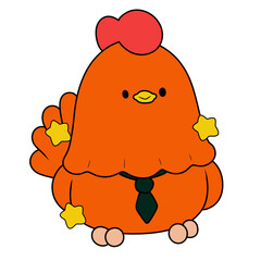 The illustration of a chicken