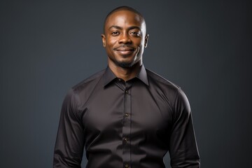 Obraz premium A man wearing a black shirt and black pants