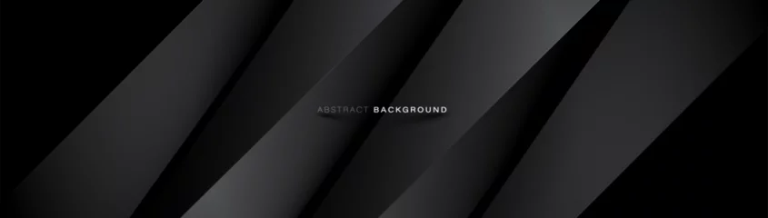 Fotobehang Abstract modern minimal dark grey geometric background. Minimal simple geometric triangle shape banner. Vector illustration © pickup