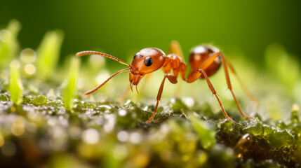 close up photo of ant on grass