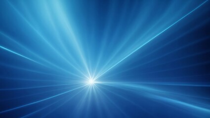 Bright Blue Background with Burst of Light