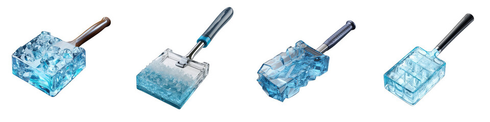  Ice scraper Hyperrealistic Highly Detailed Isolated On Transparent Background Png File - obrazy, fototapety, plakaty
