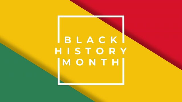 black history month animation, south africa flag color, celebrating black history month of february	
