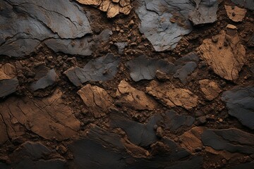 Obrazy na Plexi  closeup of Natural Stone patterned soil texture