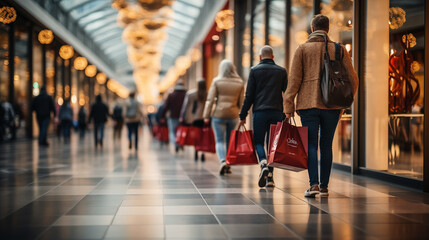 people in shopping mall