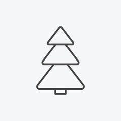 Christmas tree vector icon. New Year icon symbol. Christmas holiday symbol vector illustration isolated for graphic, web, ui ux and mobile app design