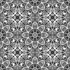Fototapeta premium Abstract geometric floral pattern. A seamless background, vintage texture.