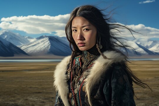 ancient image of a mongolian person