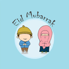 Eid day character illustration