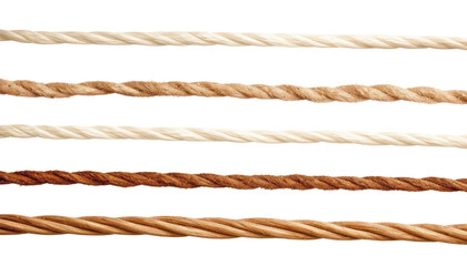 set of rope isolated on transparent background cutout