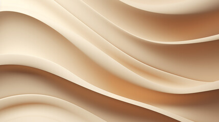 Beige abstract background. Wavy lines, minimalistic background