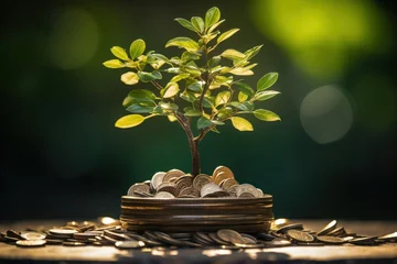 Foto op Plexiglas Business Finance and Money concept, Save money for prepare in the future © lublubachka