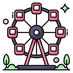 A unique design icon of skywheel 
