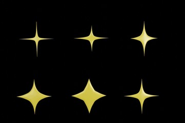 yellow stars on black