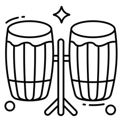 A vector design of bongo drum 