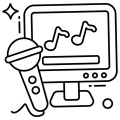 An icon design of online music