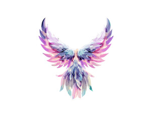 Obraz premium Watercolor Wings, Fairy, 3D, Vector Illustration Clipart.