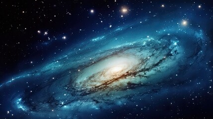 Space and galaxies background. Generative AI