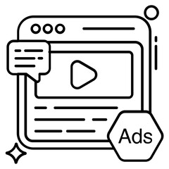 An icon design of video website 