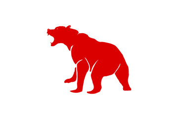 a red transparent bear visits the market