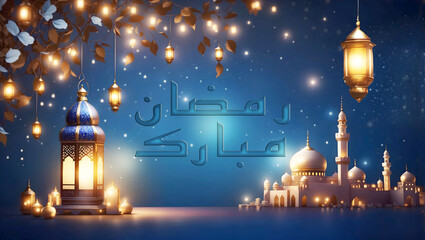 Ramadan Karim Arabic typography poster