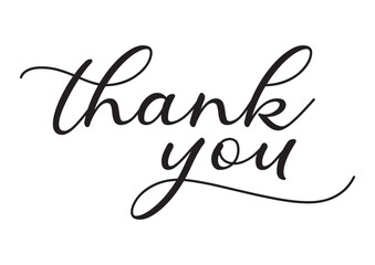 Thank you letter vector art with white background. easy to editable file.