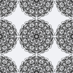 Abstract geometric floral pattern. A seamless background, vintage texture.