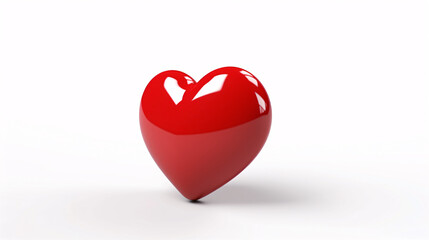 Fototapeta premium A heart-shaped object, isolated on a white surface.