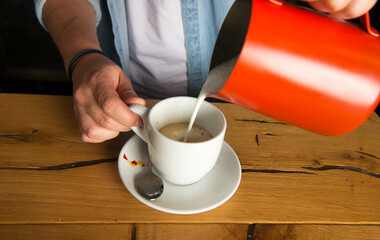 cup of coffee with milk