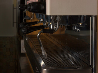 close up of sewing machine