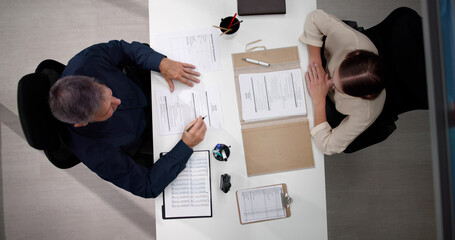 Top View of HR Hiring Business Recruiters - Job