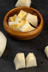 sweet melon sliced in large chunks