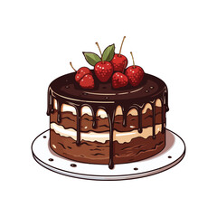 birthday cake illustration with candles vector design