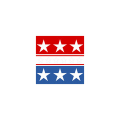 US flag sign icon isolated on transparent background