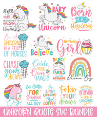 Unicorn Quote Bundle, Unicorn Saying, Unicorn Bundle, Unicorn Svg, Unicorn Dxf, Unicorn Cricut, Unicorn Svg Bundle, 