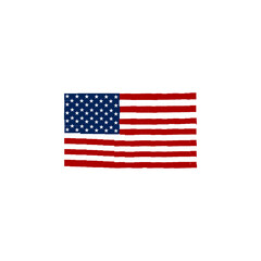 US flag sign icon isolated on transparent background
