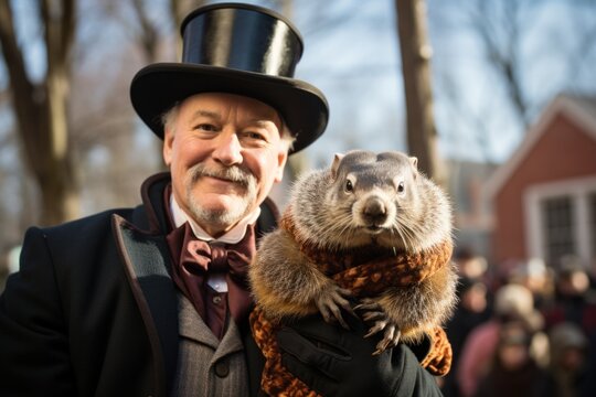 Groundhog Day, exploring the anticipation and folklore surrounding the groundhog's weather prediction