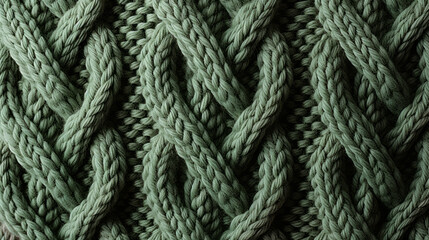 Green Knitted Wool Closeup Background. Knitted Texture. Knit Fabric Texture, Wool Knitted pattern