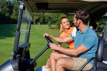 Exploring Greens in a Golf Buggy