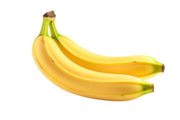 Fresh Yellow Bananas on a White Background