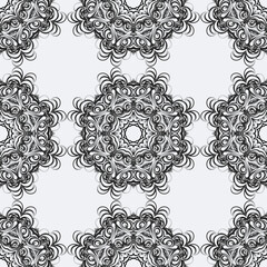 Elegant vintage seamless pattern with scrolls and curls. For print, textile