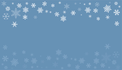 blue christmas background with snowflakes