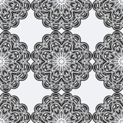Fototapeta premium Elegant vintage seamless pattern with scrolls and curls. For print, textile