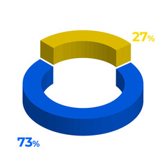 27 73 3d donut pie chart illustration eps vector