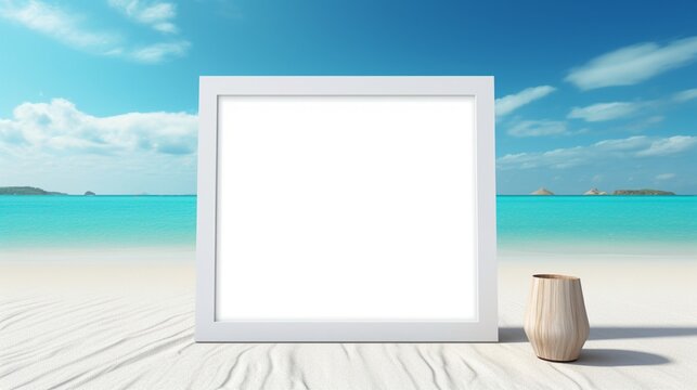 empty frame on the beach