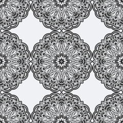 Halftone monochrome floral texture background. Abstract vintage black and white vector illustration Texture
